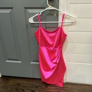 Honey & Rosie Pink Satin Dress Size S